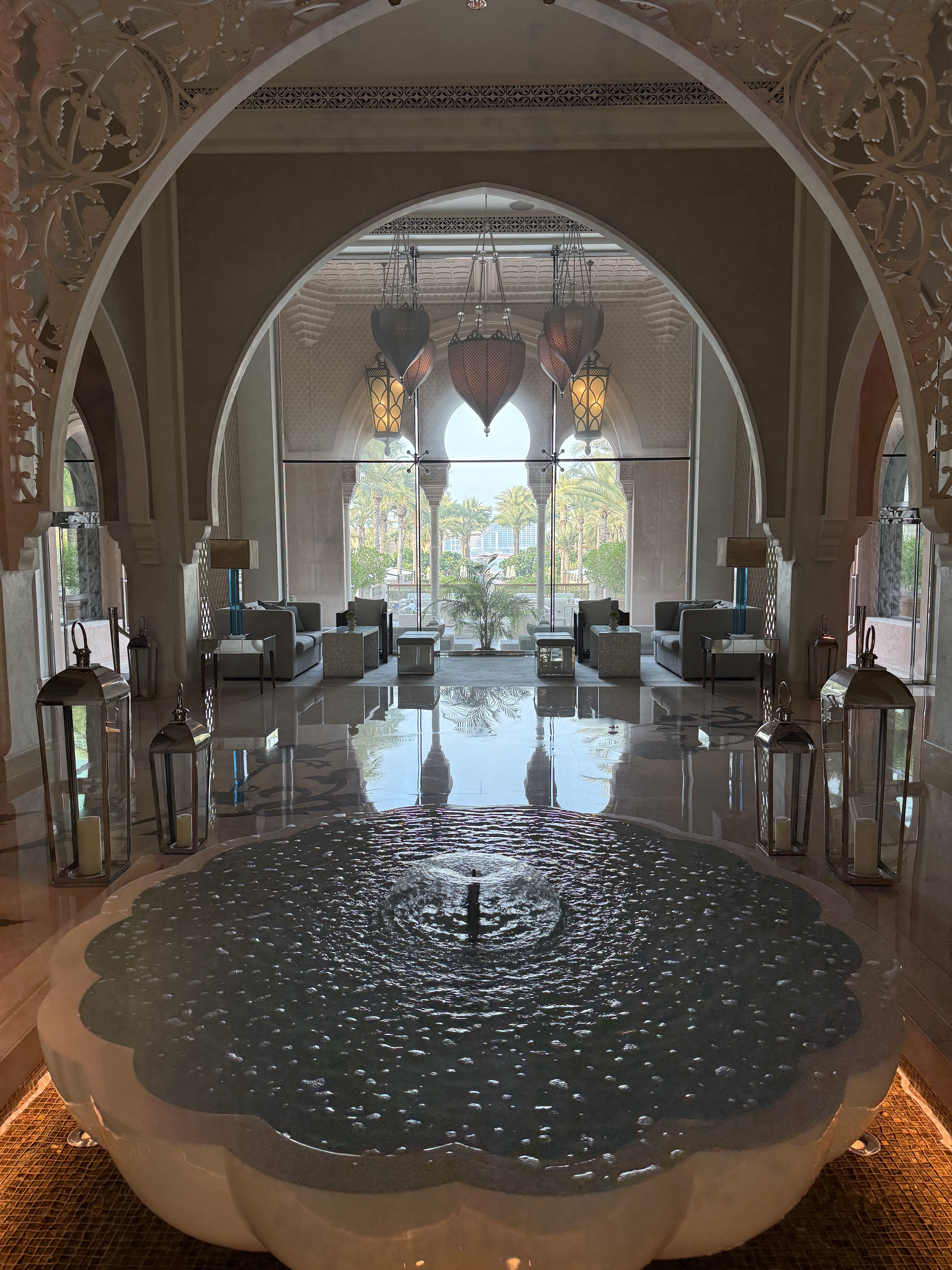 Luxury hotel lobby